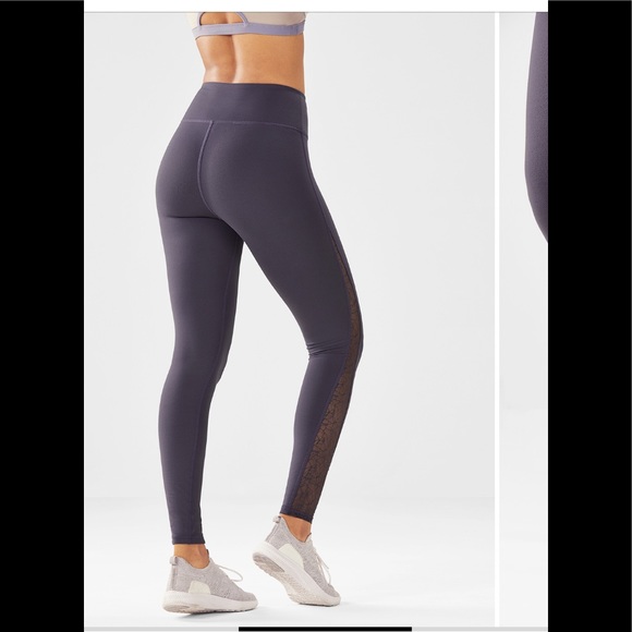 Fabletics Grey High-waisted mesh PowerHold legging - Picture 2 of 7